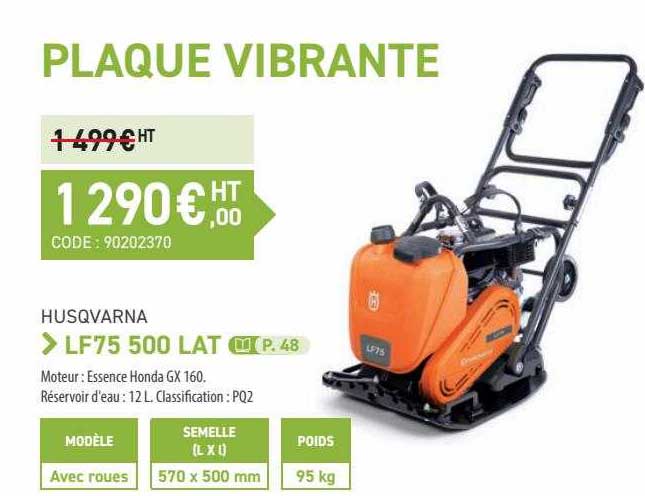 plaque vibrante husqvarna