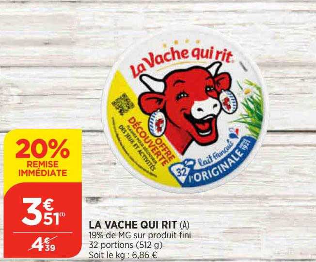 20% remise immédiate la vache qui rit