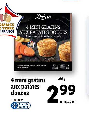 4 mini gratins aux patates douces deluxe
