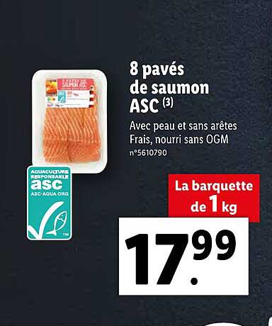 8 Pavés De Saumon Asc