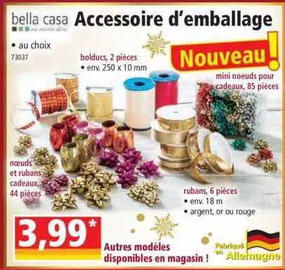 accessoire d'emballage bella casa
