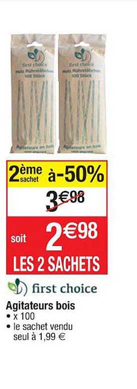agitateurs bois first choice