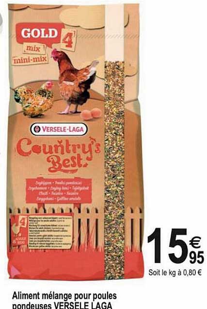 aliment mélange pour poules pondeuses versele laga