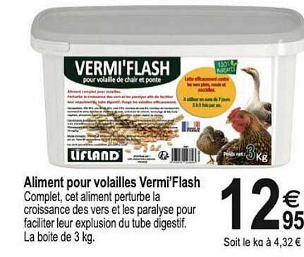 aliment pour volailles vermi'flash
