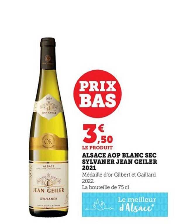 alsace aop blanc sec sylvaner jean geiler 2021
