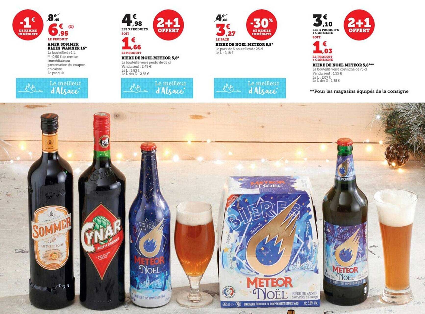 Amer Sommer Klein Wanner 16°, Bière De Noël Meteor 5,8°, Bière De Noël Meteor 5,8°, Bière De Noël Meteor 5,8°