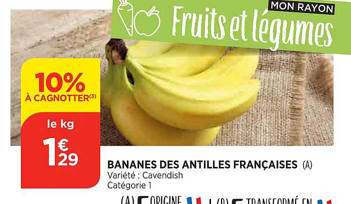 bananes des antilles françaises