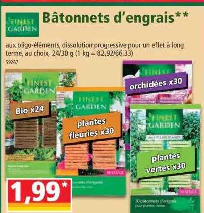 bâtonnets d'engrais finest garden