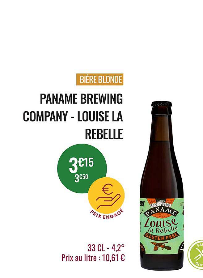 bière blonde paname brewing company - louise la rebelle