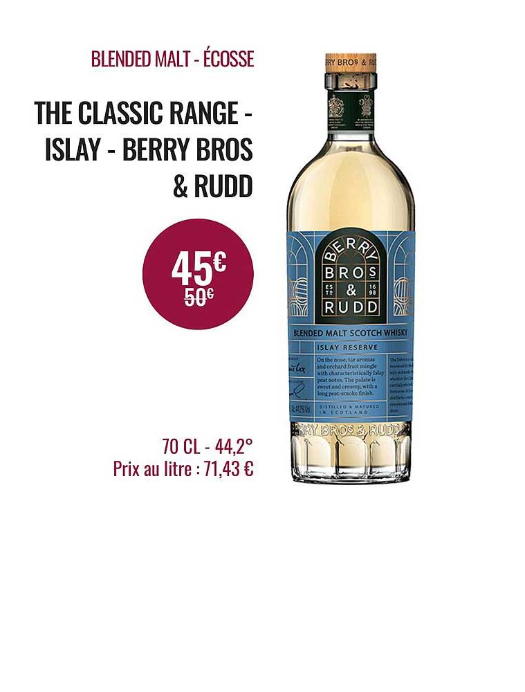 blended malt - écosse the classic range - islay - berry bros & rudo