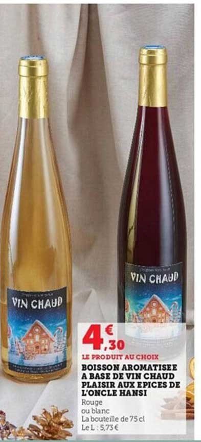 boisson aromatisée à base de vin chaud plaisir aux épices de l'oncle hansi