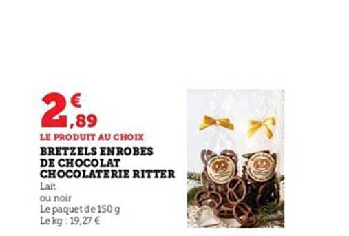 bretzels enrobés de chocolat chocolaterie ritter