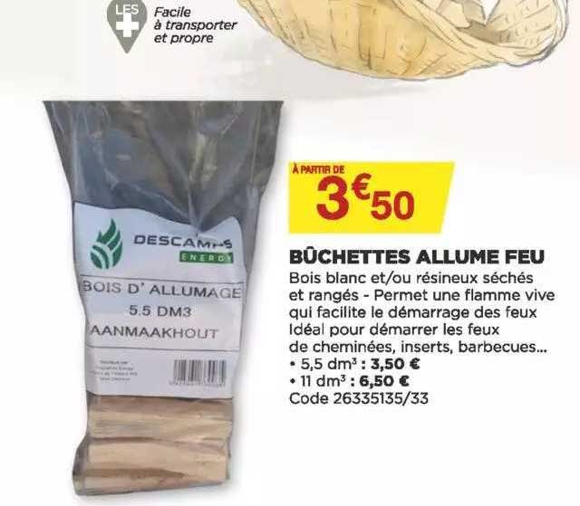 bûchettes allume feu