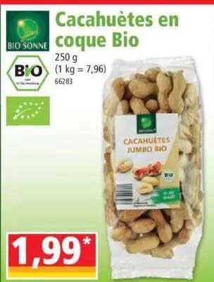 cacahuètes en coque bio bio sonne