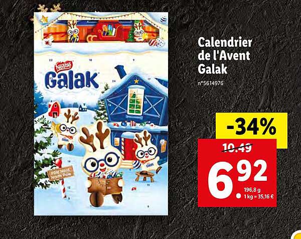 calendrier de l'avent galak