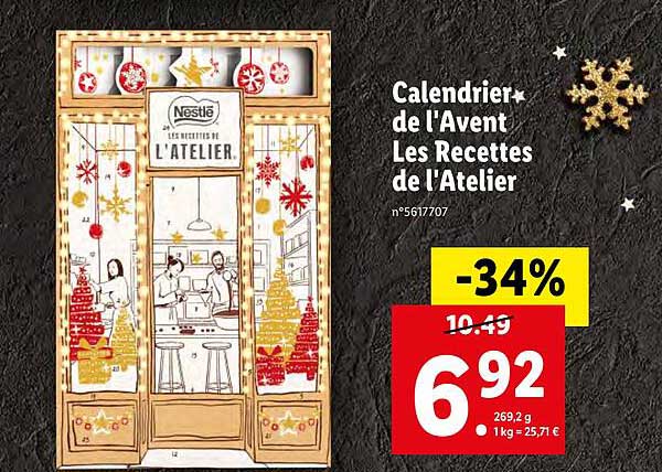 calendrier de l'avent les recettes de l'atelier