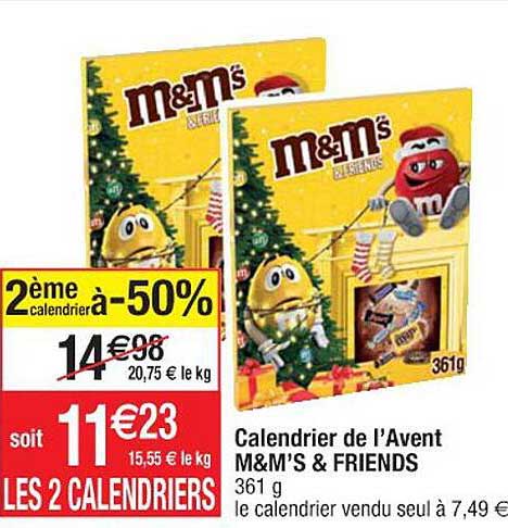 calendrier de l'avent m&m's & friends