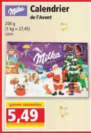 calendrier de l'avent milka