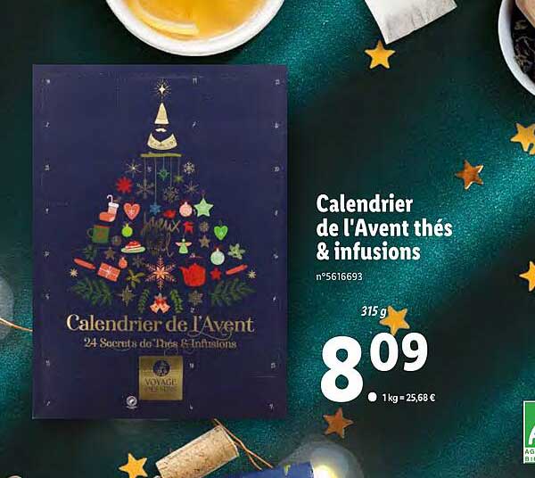 calendrier de l'avent thés & infusions