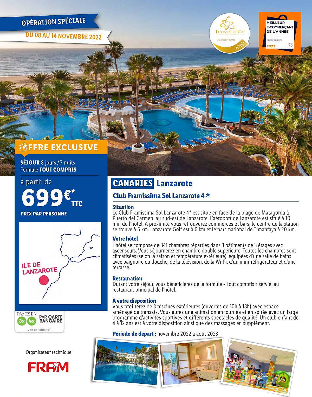 canaries lanzarote : club framissima sol lanzarote 4*