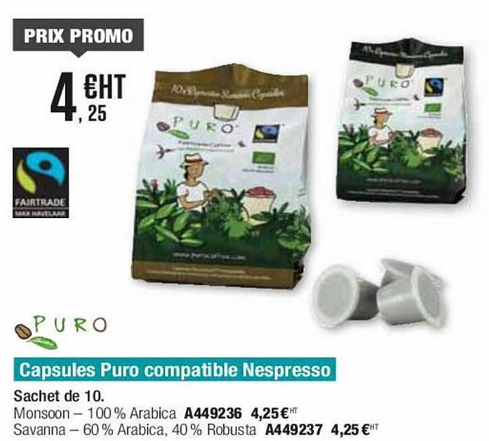 capsules puro compatible nespresso