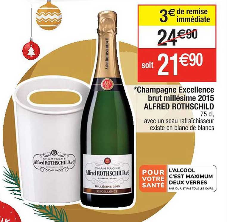 champagne excellence brut millésime 2015 alfred rothschild