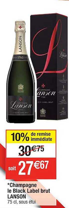 Champagne Le Black Label Brut Lanson