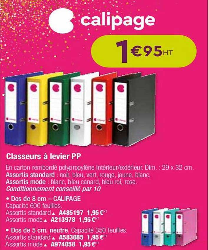 Classeurs à Levier Pp