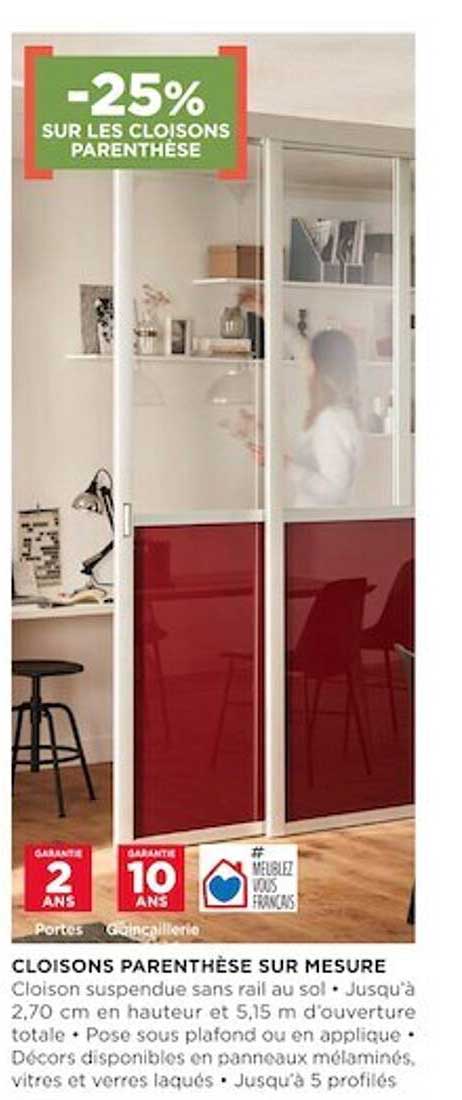 cloisons parenthèse sur mesure