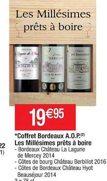 coffret bordeaux a.o.p. les millésimes prêts à boire