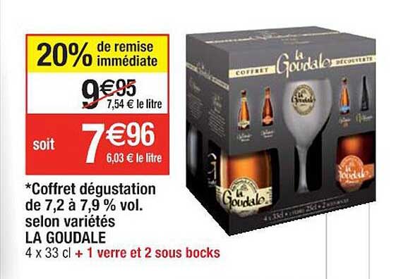 coffret dégustation de 7,2 à 7,9% vol. selon variétés la goudale
