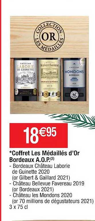 coffret les médaillés d'or bordeaux a.o.p.