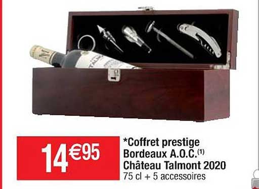 coffret prestiqe  bordeaux a.o.c. château talmont 2020
