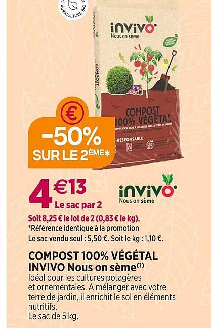 Compost 100% Végétal Invivo