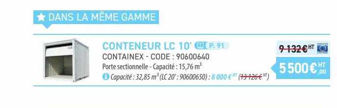 conteneur lc 10' containex
