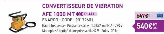 convertisseur de vibration afe 1000 mt enarco