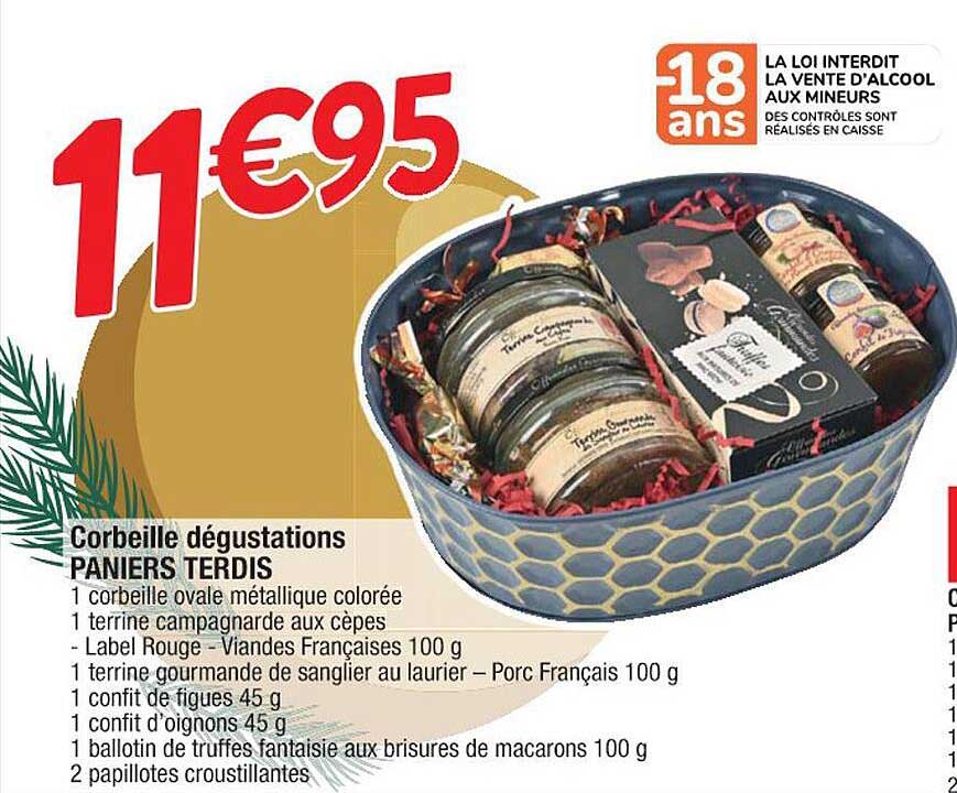 corbeille dégustation paniers terdis