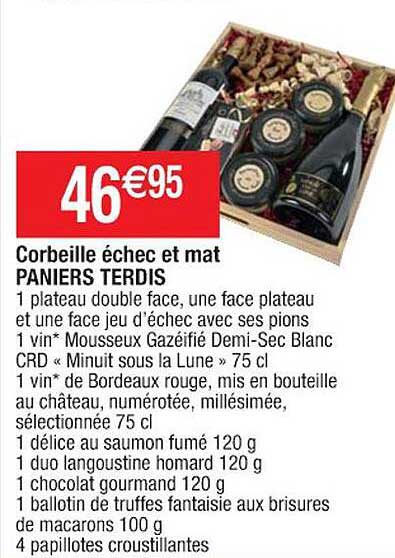 corbeille échec et mat paniers terdis