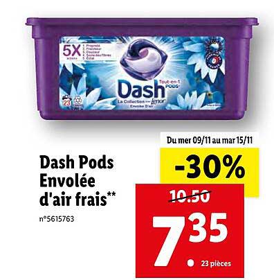 dash pods envolée d'air frais