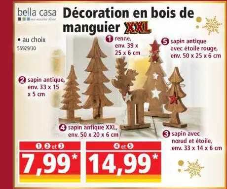 Décoration En Bois De Manguier Xxl Bella Casa