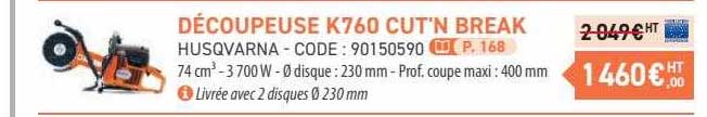 découpeuse k760 cut'n break husqvarna