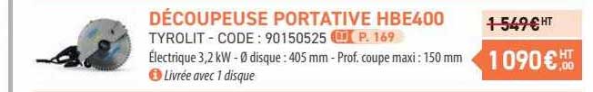 Découpeuse Portative Hbe400 Tyrolit
