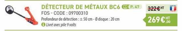 détecteur de métaux bc6 fds