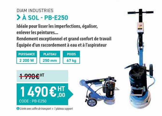 diam industries à sol - pb-e250