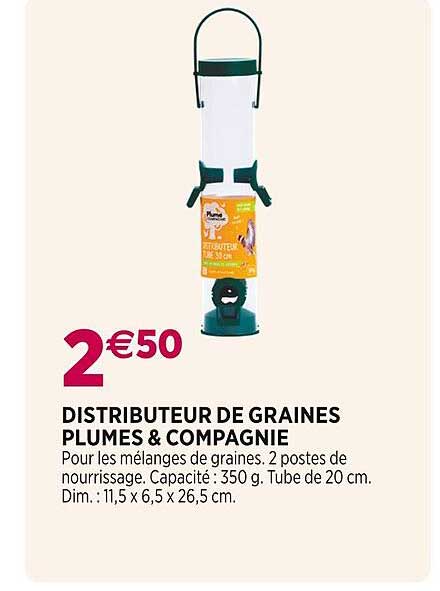 Distributeur De Graines Plumes & Compagnie
