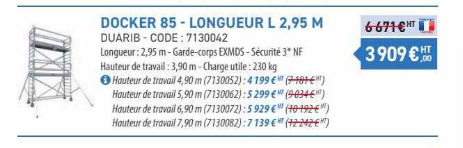 docker 85 - longueur l 2,95 m duarib