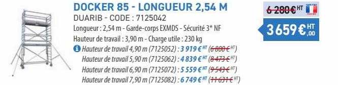 docker 85 - mongueur 2,54 m duarib