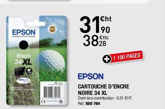 Epson Cartouche D'encre Noire 34xl