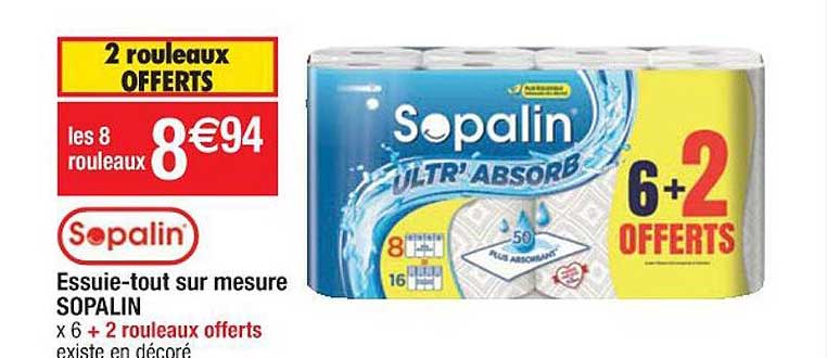 essuie-tout sur mesure sopalin