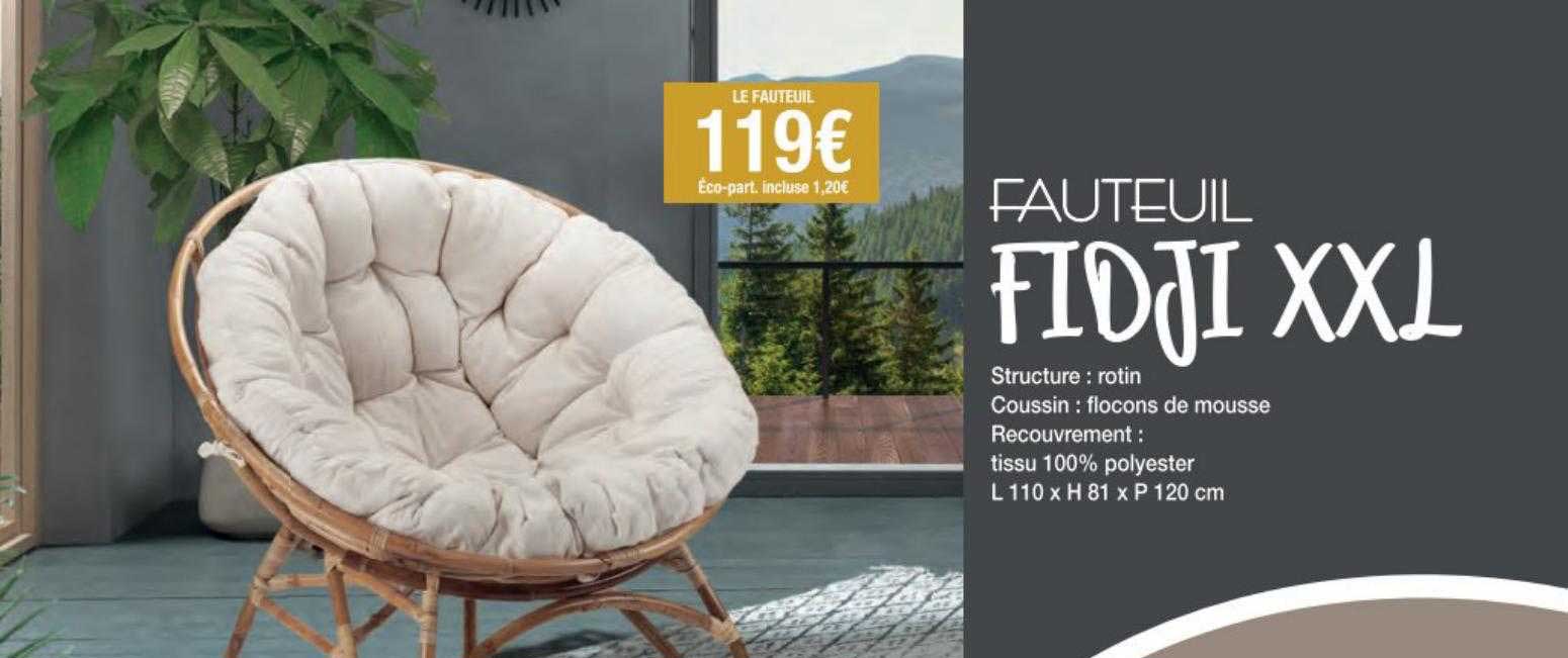 fauteuil fidji xxl